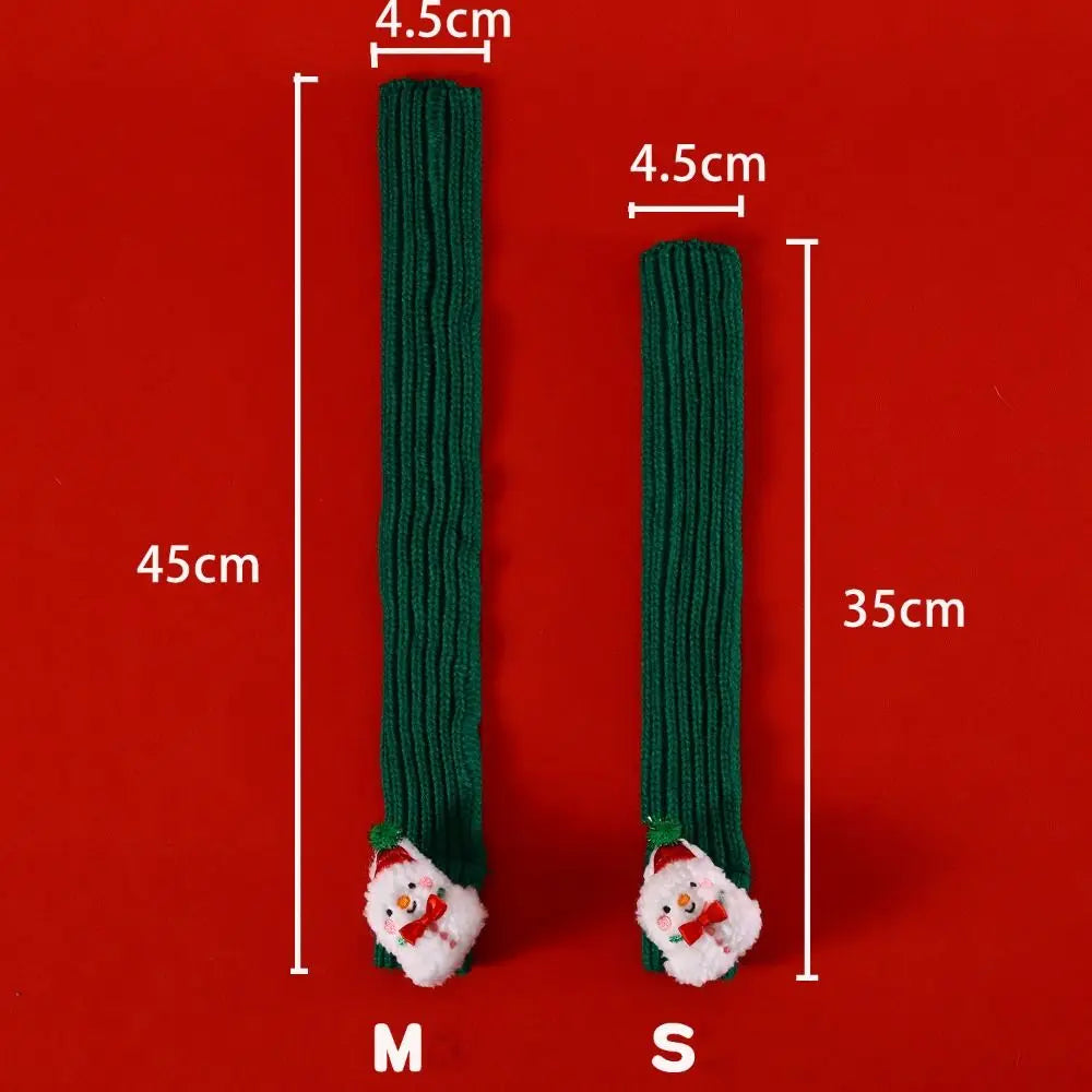 Collar Red Pet Christmas Scarf Green Wool Warm Scarf Santa's Hat